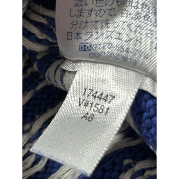 Lands End 1/4 Zip Sweater Boy’s XL (18-20) Nordic Fair Isle Cotton  - Picture 6 of 8